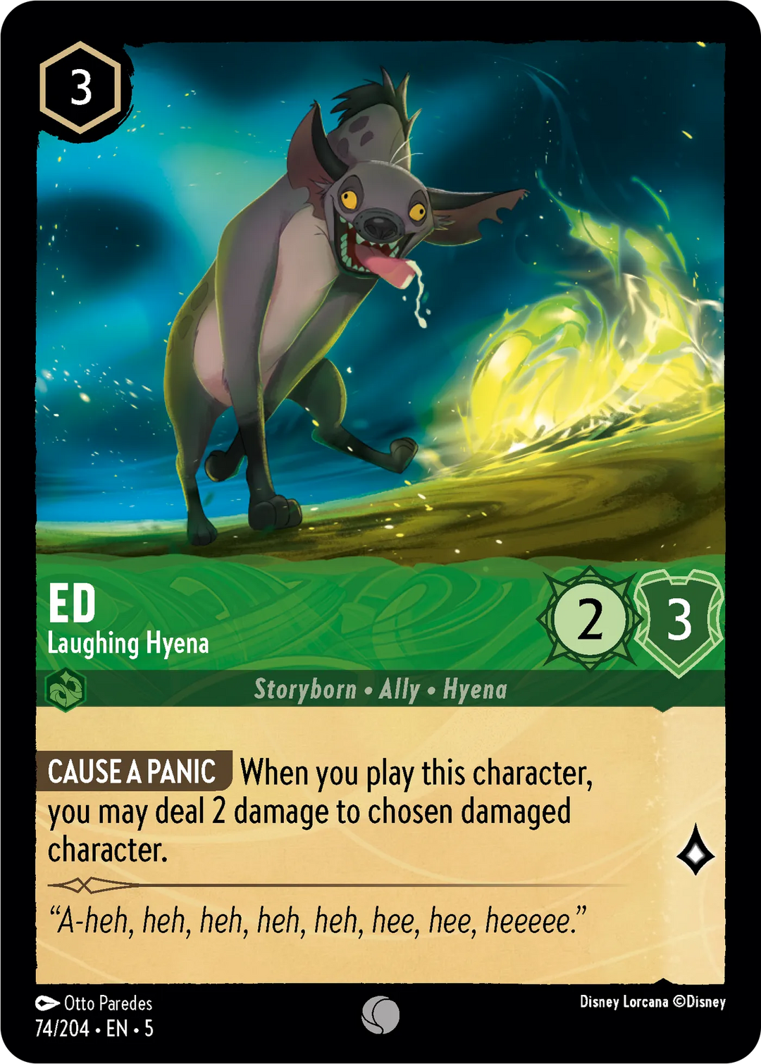 Disney Lorcana - 5SSK - 074 - Ed - Laughing Hyena - Foil - Singles - Shimmering Skies