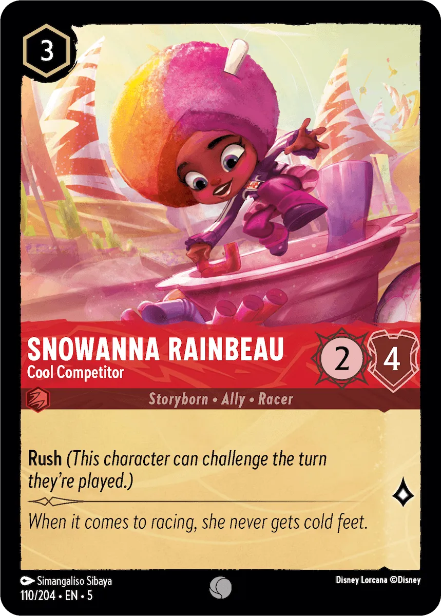 Disney Lorcana - 5SSK - 110 - Snowanna Rainbeau - Cool Competitor - Foil - Singles - Shimmering Skies