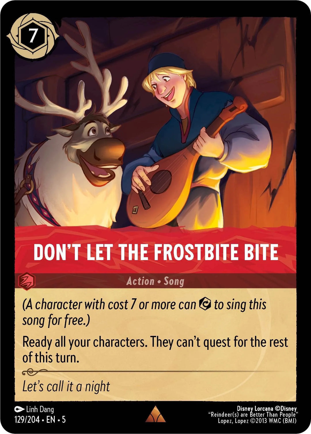 Disney Lorcana - 5SSK - 129 - Don't Let The Frostbite Bite - Foil - Singles - Shimmering Skies
