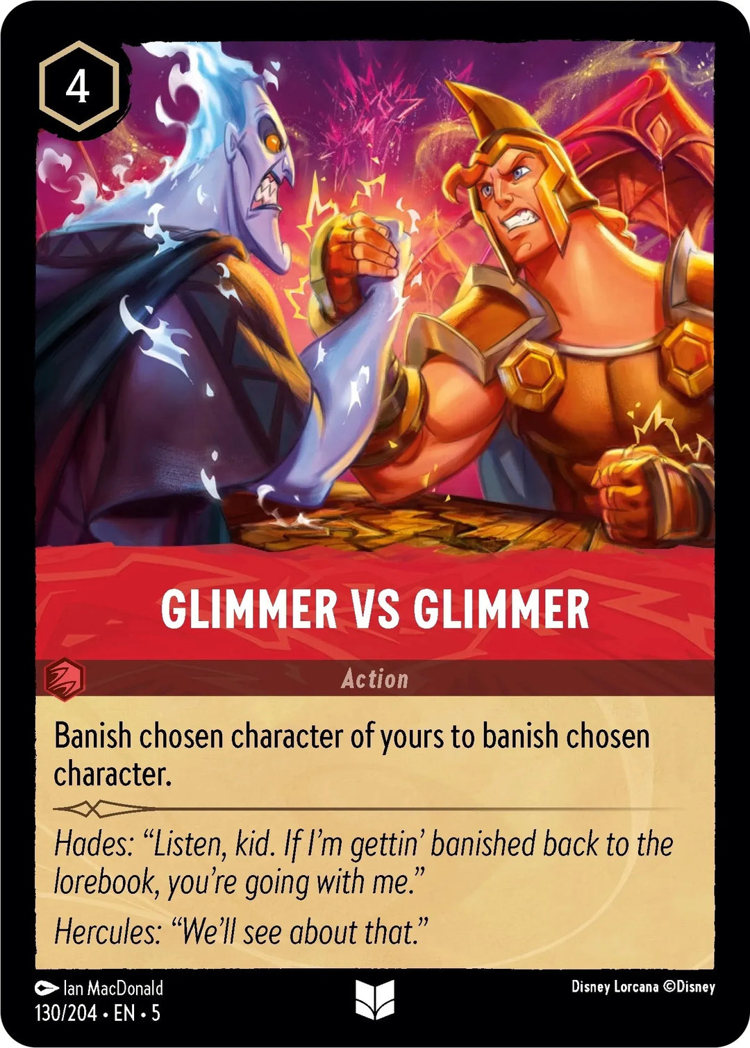 Disney Lorcana - 5SSK - 130 - Glimmer vs Glimmer - Foil - Singles - Shimmering Skies