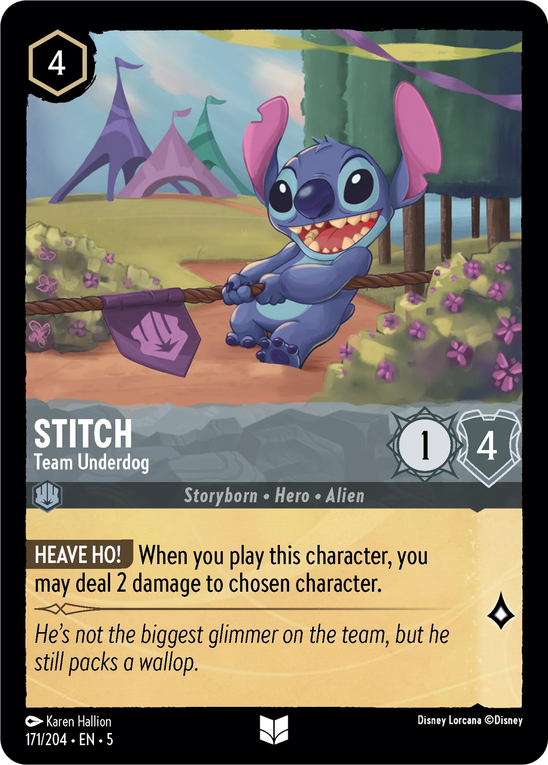 Disney Lorcana - 5SSK - 171 - Stitch - Team Underdog - Foil - Singles - Shimmering Skies