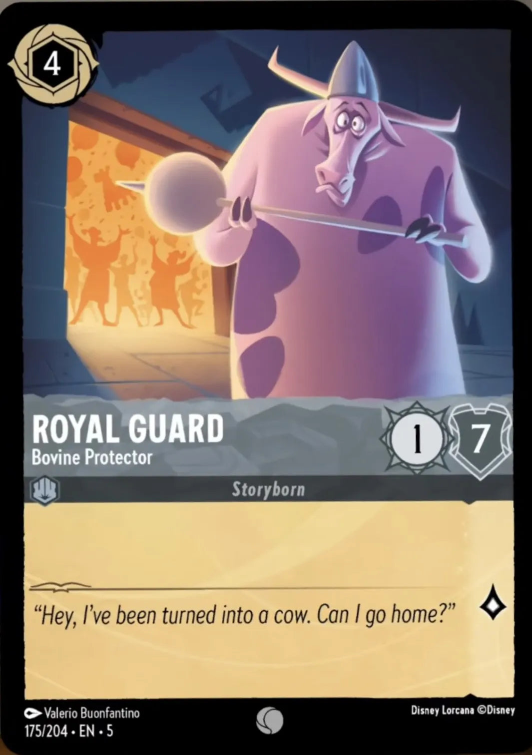 Disney Lorcana - 5SSK - 175 - Royal Guard - Bovine Protector - Singles - Shimmering Skies