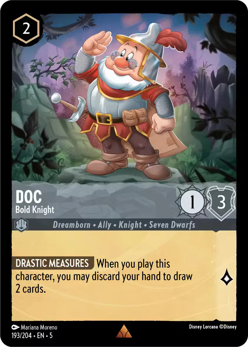 Disney Lorcana - 5SSK - 193 - Doc - Bold Knight - Singles - Shimmering Skies