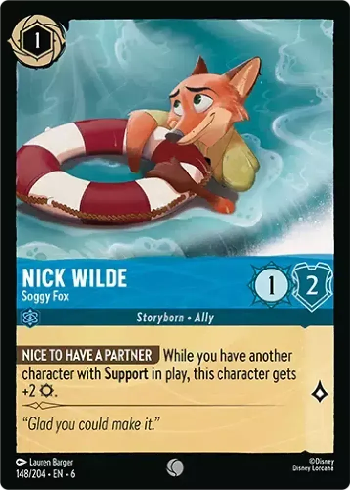 6AZS - 148 - Nick Wilde - Soggy Fox - Foil