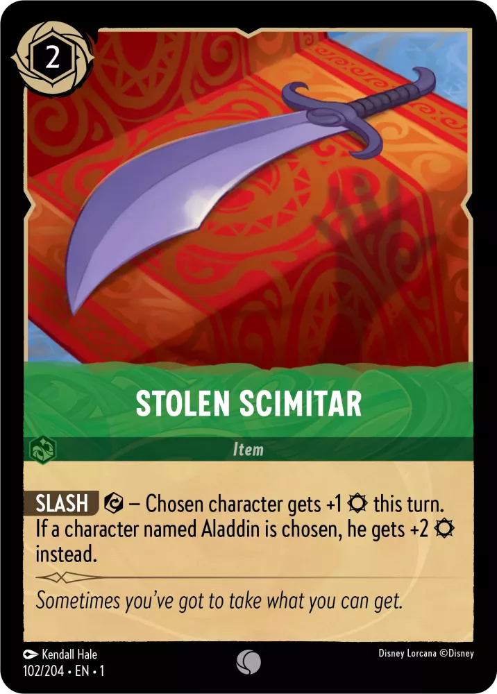 Disney Lorcana - 1TFC - 102 - Stolen Scimitar - Singles - The First Chapter