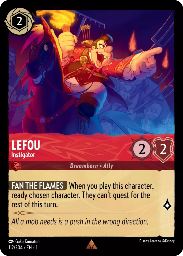 Disney Lorcana - 1TFC - 112 - Lefou - Instigator - Singles - The First Chapter