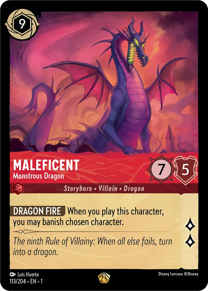 Disney Lorcana - 1TFC - 113 - Maleficent - Monstrous Dragon - Singles - The First Chapter