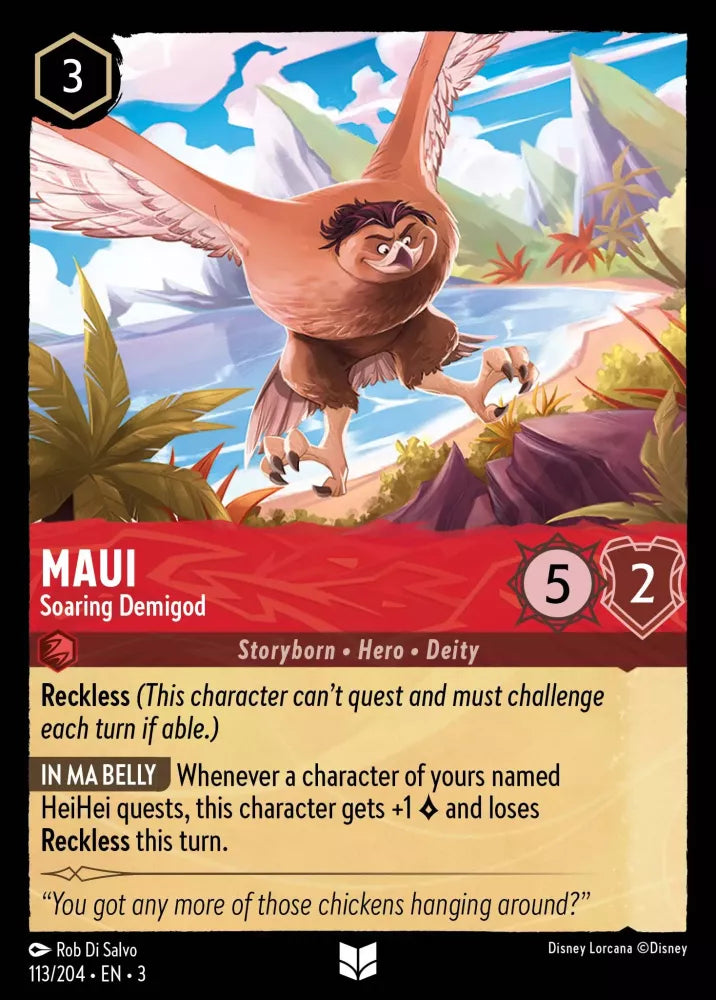 Disney Lorcana - 3INK - 113 - Maui - Soaring Demigod - Singles - Into the Inklands