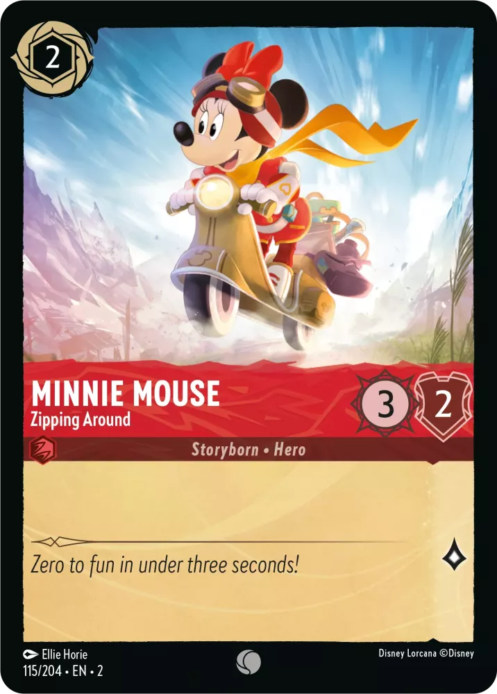Disney Lorcana - 2ROF - 115 - Minnie Mouse - Zipping Around - Foil - Singles - Rise of the Floodborn