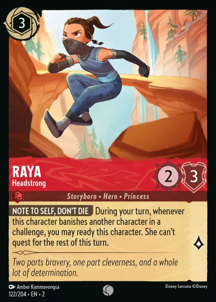 Disney Lorcana - 2ROF - 122 - Raya - Headstrong - Foil - Singles - Rise of the Floodborn