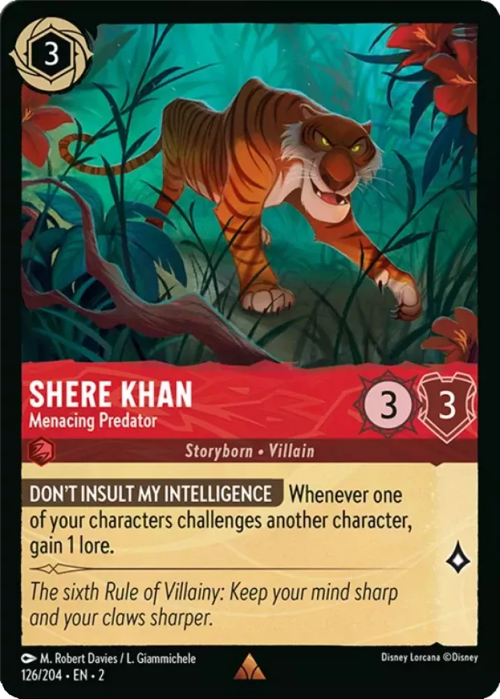 Disney Lorcana - 2ROF - 126 - Shere Khan - Menacing Predator - Singles - Rise of the Floodborn