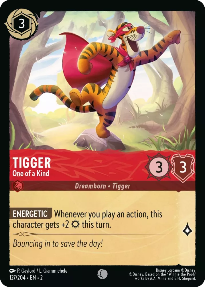 Disney Lorcana - 2ROF - 127 - Tigger - One of a Kind - Singles - Rise of the Floodborn