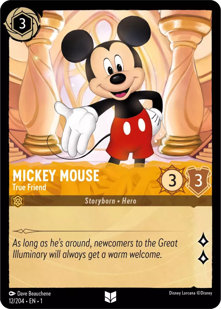 Disney Lorcana - 1TFC - 012 - Mickey Mouse - True Friend - Foil - Singles - The First Chapter