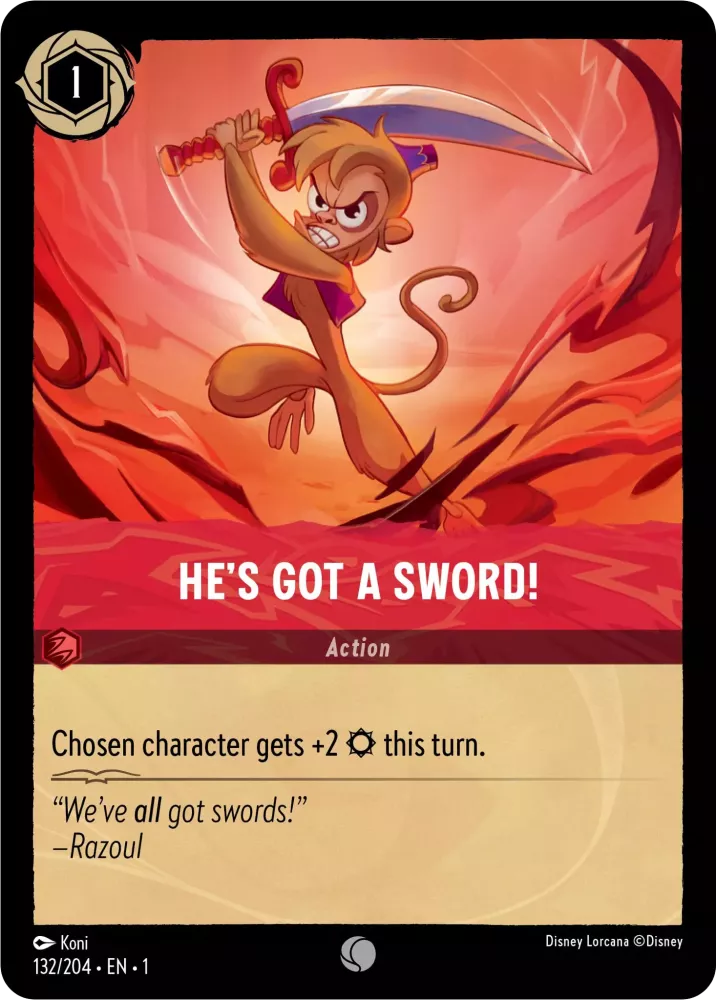 Disney Lorcana - 1TFC - 132 - He's Got a Sword! - Singles - The First Chapter