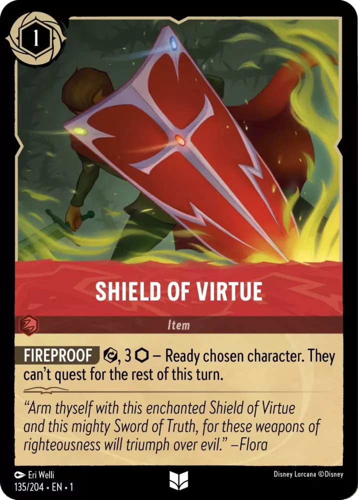 Disney Lorcana - 1TFC - 135 - Shield of Virtue - Foil - Singles - The First Chapter