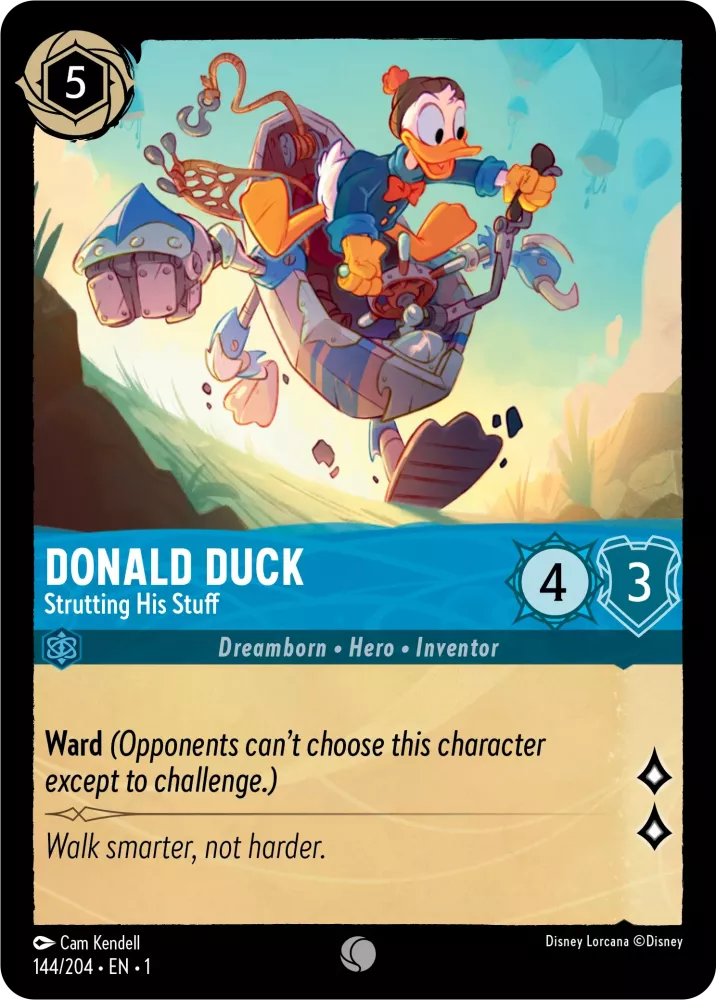 Disney Lorcana - 1TFC - 144 - Donald Duck - Strutting His Stuff - Singles - The First Chapter