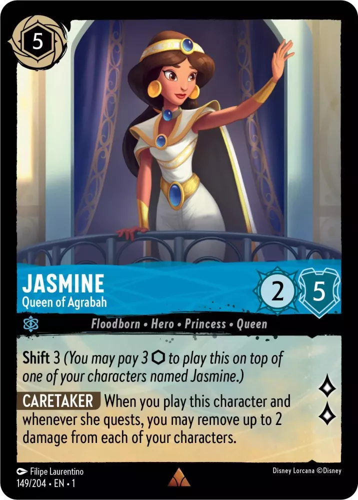 Disney Lorcana - 1TFC - 149 - Jasmine - Queen of Agrabah - Singles - The First Chapter