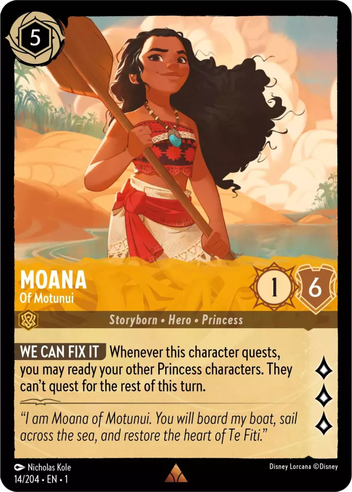 Disney Lorcana - 1TFC - 014 - Moana - Of Motunui - Singles - The First Chapter