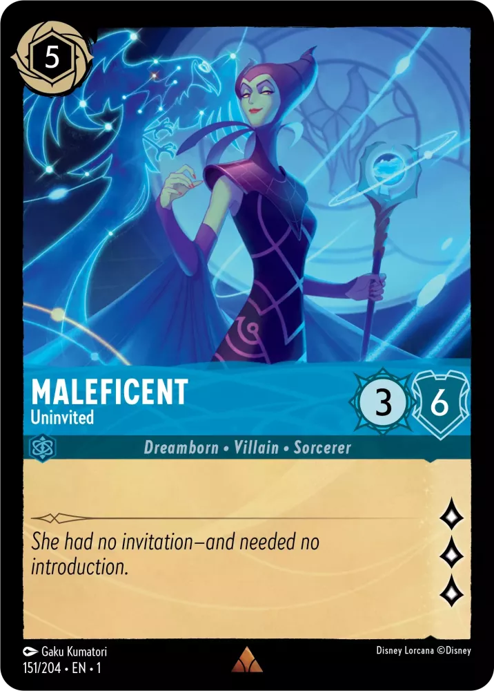 Disney Lorcana - 1TFC - 151 - Maleficent - Uninvited - Singles - The First Chapter