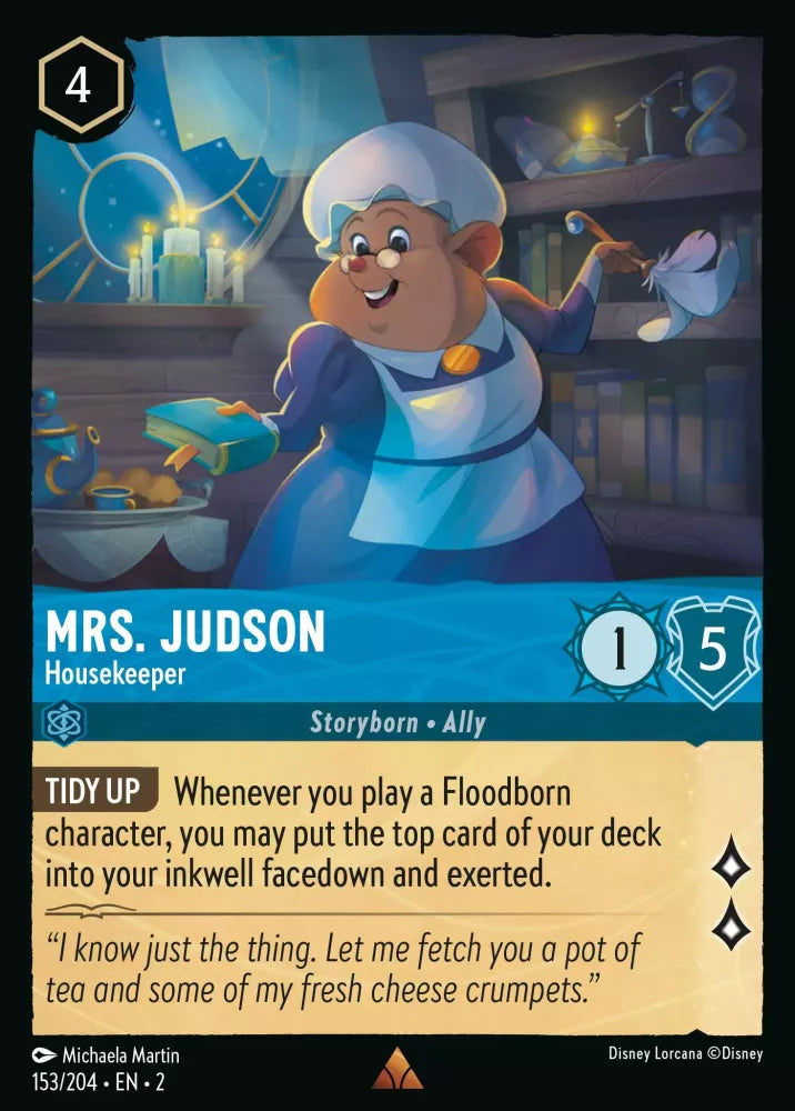 Disney Lorcana - 2ROF - 153 - Mrs. Judson - Housekeeper - Singles - Rise of the Floodborn