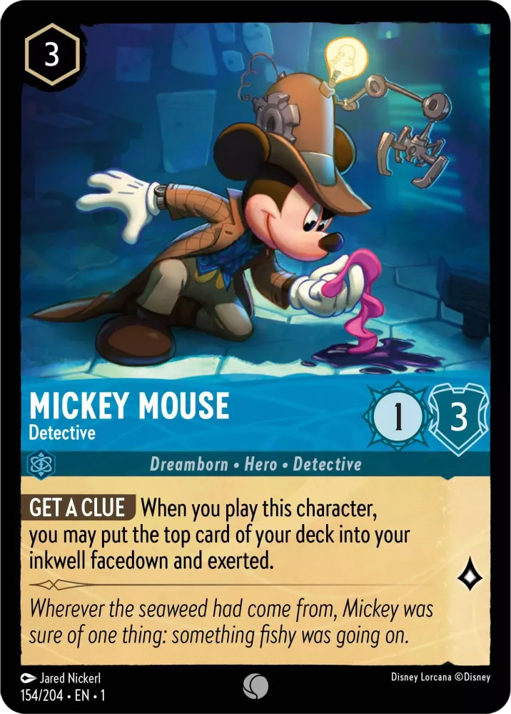 Disney Lorcana - 1TFC - 154 - Mickey Mouse - Detective - Singles - The First Chapter