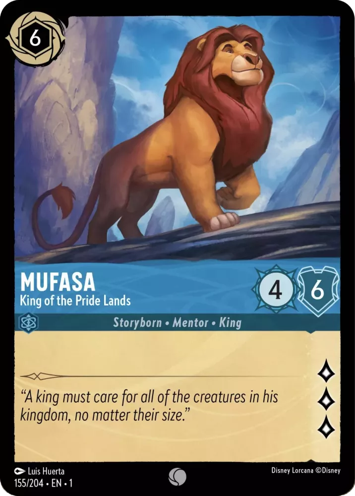 Disney Lorcana - 1TFC - 155 - Mufasa - King of the Pride Lands - Foil - Singles - The First Chapter