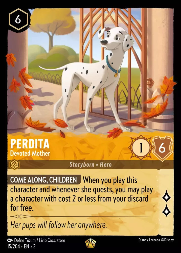 Disney Lorcana - 3INK - 015 - Perdita - Devoted Mother - Singles - Into the Inklands