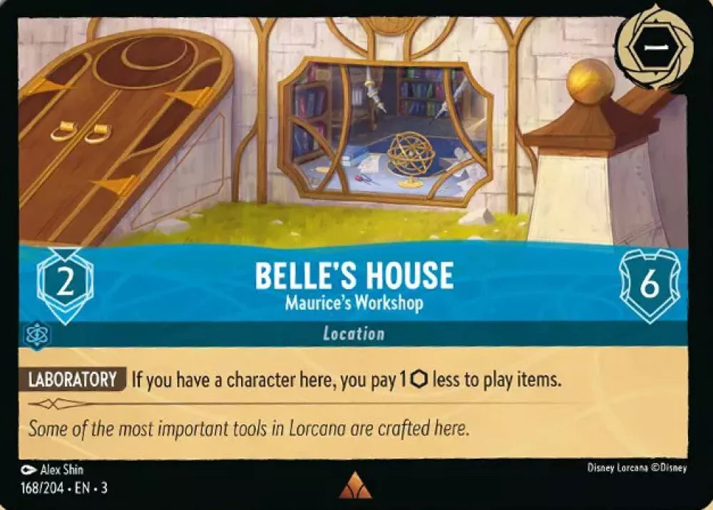 Disney Lorcana - 3INK - 168 - Belle's House - Maurice's Workshop - Singles - Into the Inklands