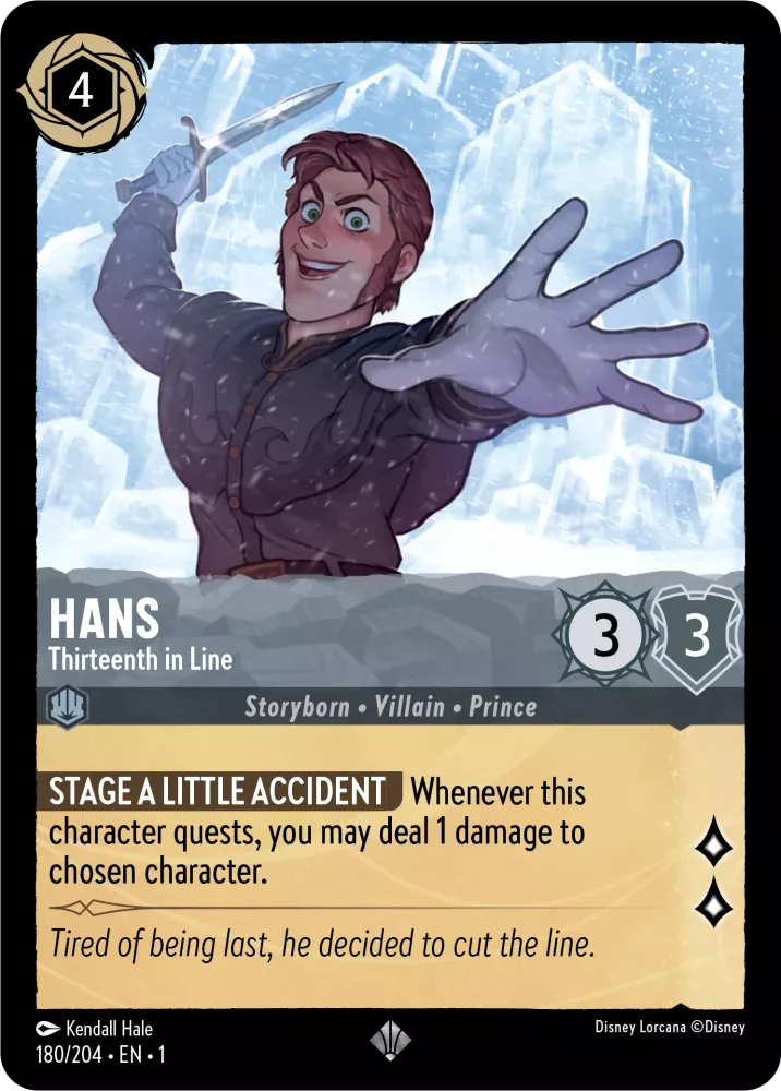 Disney Lorcana - 1TFC - 180 - Hans - Thirteenth in Line - Foil - Singles - The First Chapter