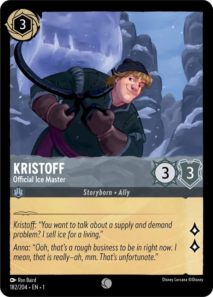 Disney Lorcana - 1TFC - 182 - Kristoff - Official Ice Master - Singles - The First Chapter