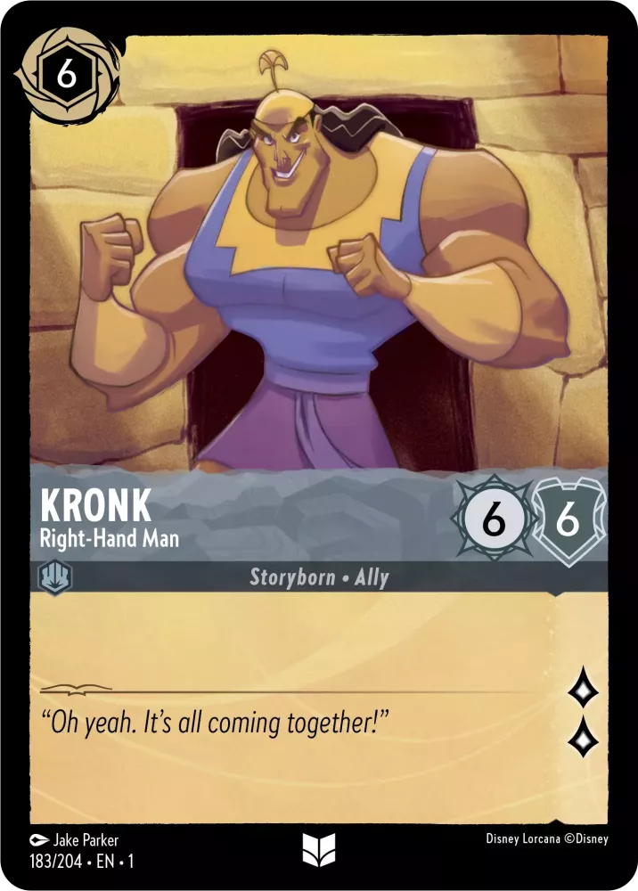 Disney Lorcana - 1TFC - 183 - Kronk - Right-Hand Man - Singles - The First Chapter