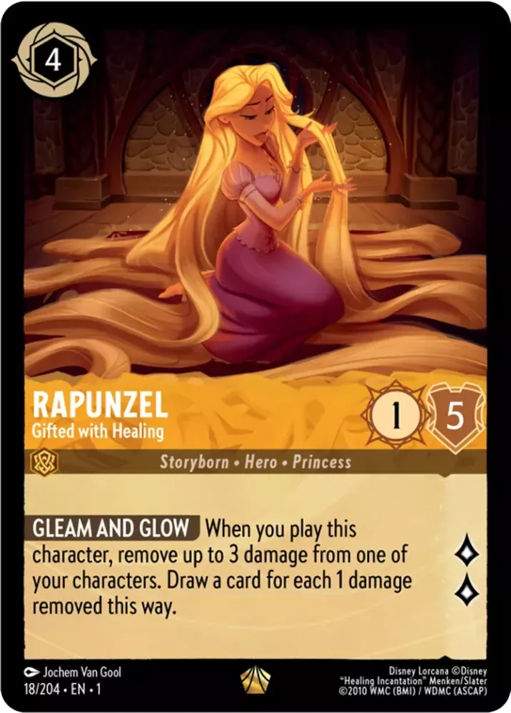 Disney Lorcana - 1TFC - 018 - Rapunzel - Gifted with Healing - Singles - The First Chapter