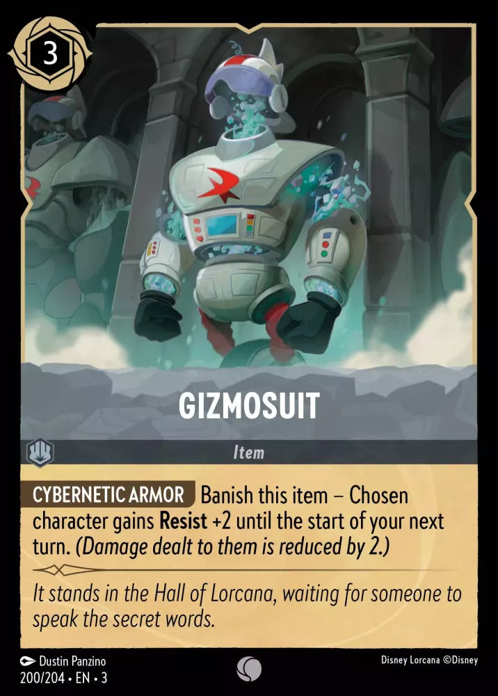 Disney Lorcana - 3INK - 200 - Gizmosuit - Foil - Singles - Into the Inklands