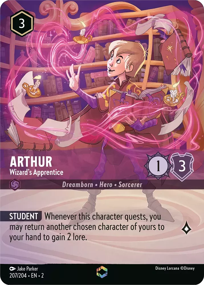 Disney Lorcana - 2ROF - 207 - Arthur - Wizard's Apprentice - Singles - Rise of the Floodborn