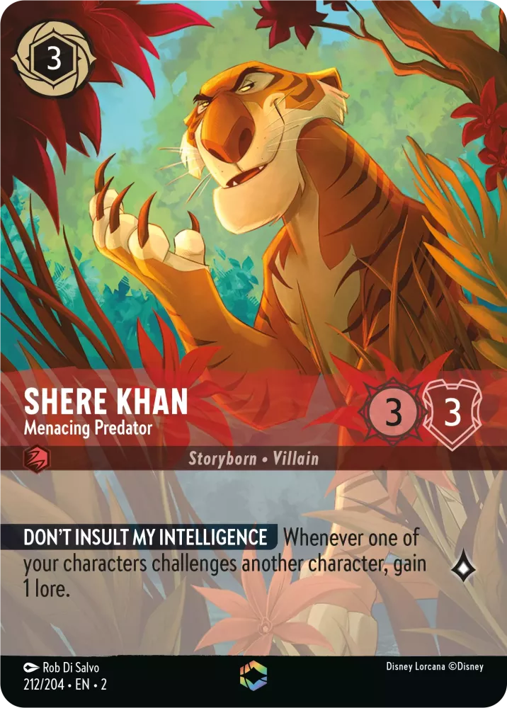 Disney Lorcana - 2ROF - 212 - Shere Khan - Menacing Predator - Singles - Rise of the Floodborn