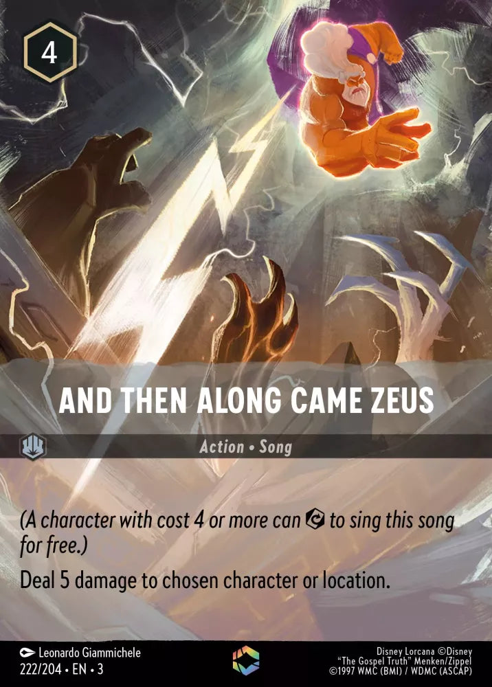 Disney Lorcana - 3INK - 222 - And Then Along Came Zeus - Singles - Into the Inklands