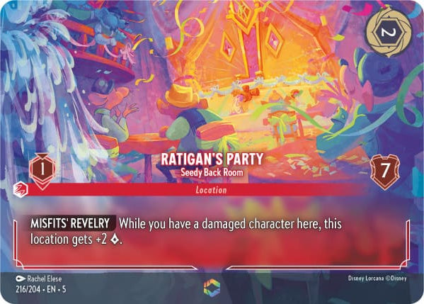 Disney Lorcana - 5SSK - 216 - Ratigan's Party - Seedy Back Room - Singles - Shimmering Skies