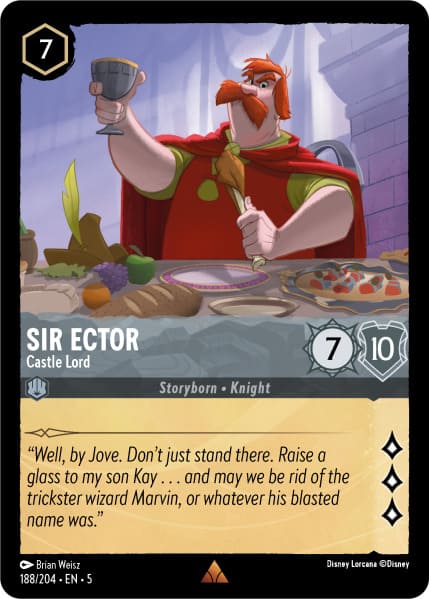 Disney Lorcana - 5SSK - 188 - Sir Ector - Castle Lord - Singles - Shimmering Skies