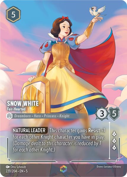 Disney Lorcana - 5SSK - 220 - Snow White - Fair-Hearted - Singles - Shimmering Skies