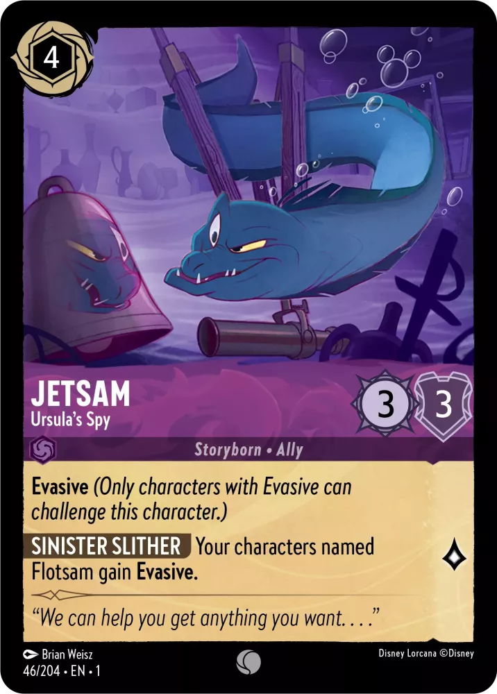 Disney Lorcana - 1TFC - 046 - Jetsam - Ursula's Spy - Singles - The First Chapter