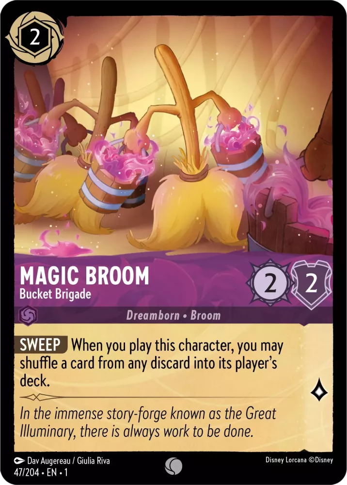 Disney Lorcana - 1TFC - 047 - Magic Broom - Bucket Brigade - Singles - The First Chapter