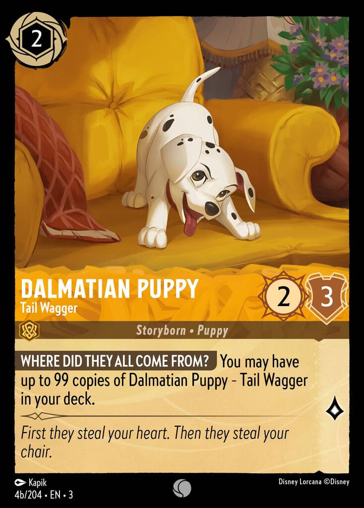 Disney Lorcana - 3INK - 004b - Dalmatian Puppy - Tail Wagger - Singles - Into the Inklands
