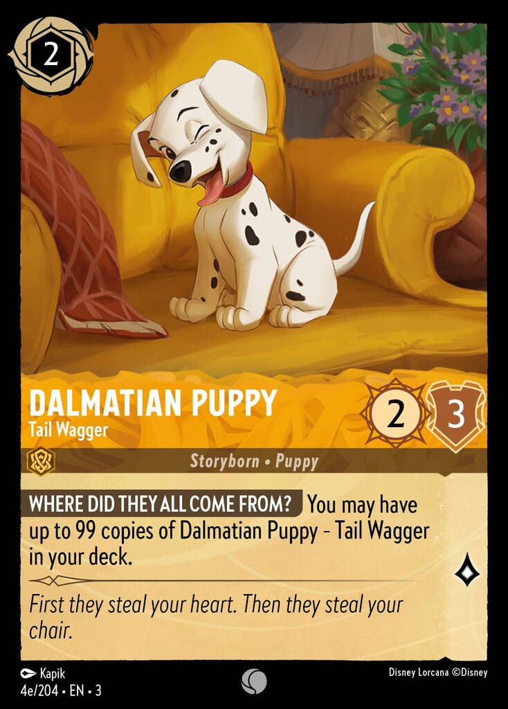 Disney Lorcana - 3INK - 004e - Dalmatian Puppy - Tail Wagger - Foil - Singles - Into the Inklands