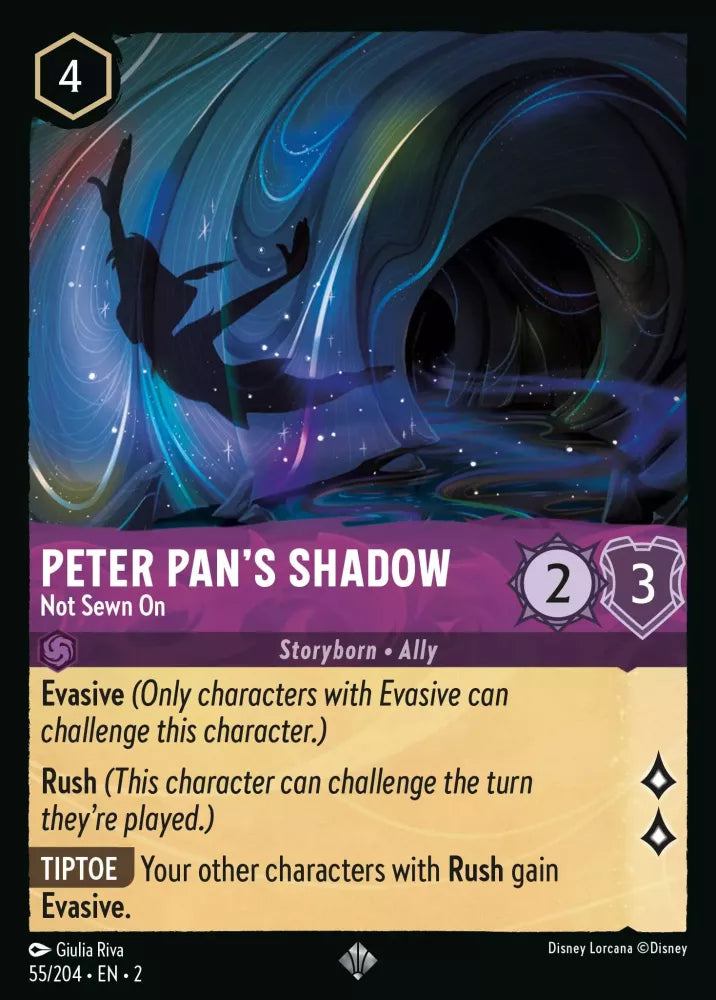 Disney Lorcana - 2ROF - 055 - Peter Pan's Shadow - Not Sewn On - Singles - Rise of the Floodborn