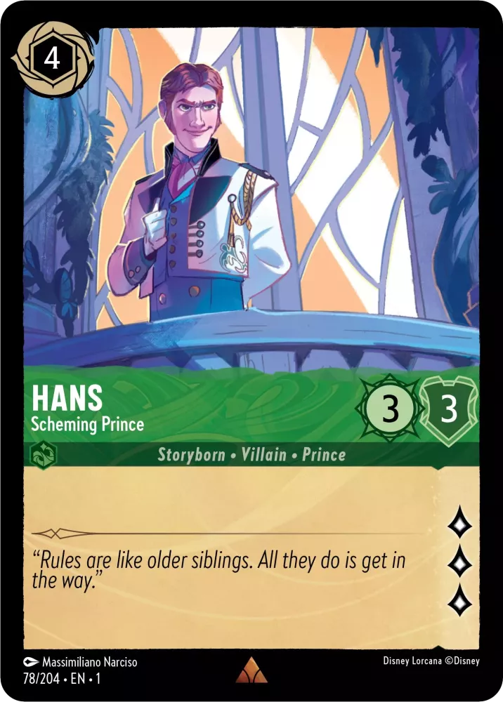 Disney Lorcana - 1TFC - 078 - Hans - Scheming Prince - Singles - The First Chapter