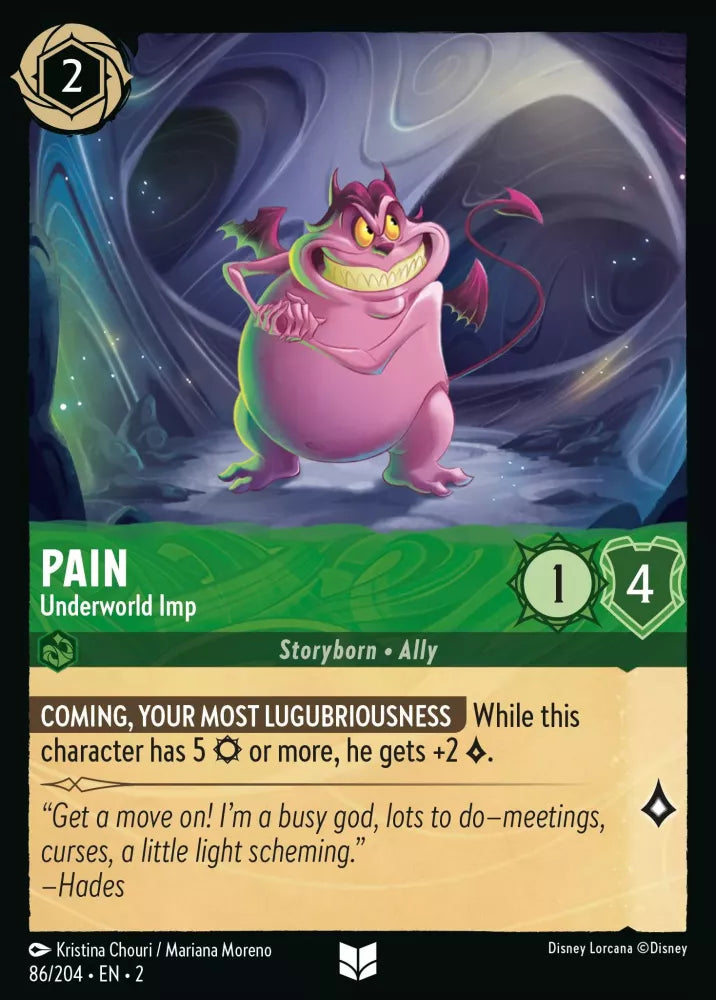 Disney Lorcana - 2ROF - 086 - Pain - Underworld Imp - Singles - Rise of the Floodborn