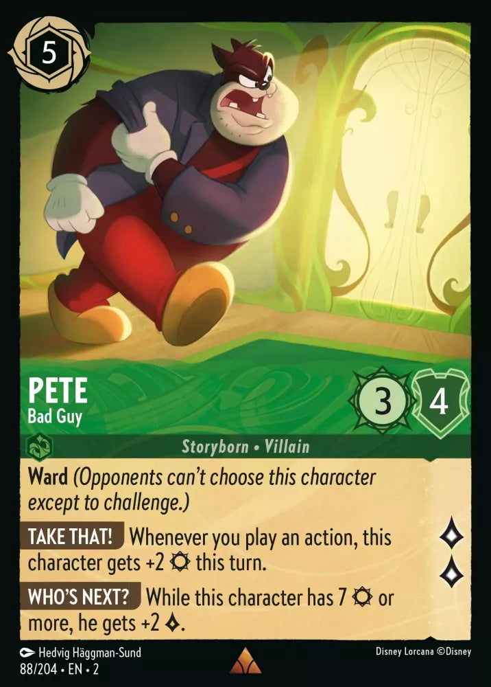 Disney Lorcana - 2ROF - 088 - Pete - Bad Guy - Singles - Rise of the Floodborn
