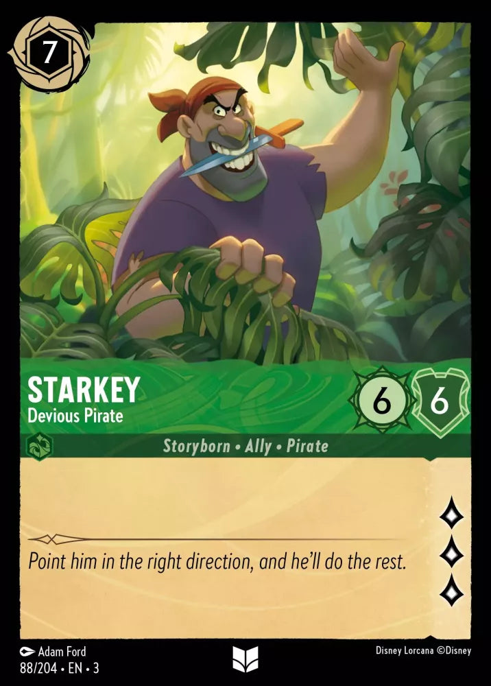 Disney Lorcana - 3INK - 088 - Starkey - Devious Pirate - Singles - Into the Inklands
