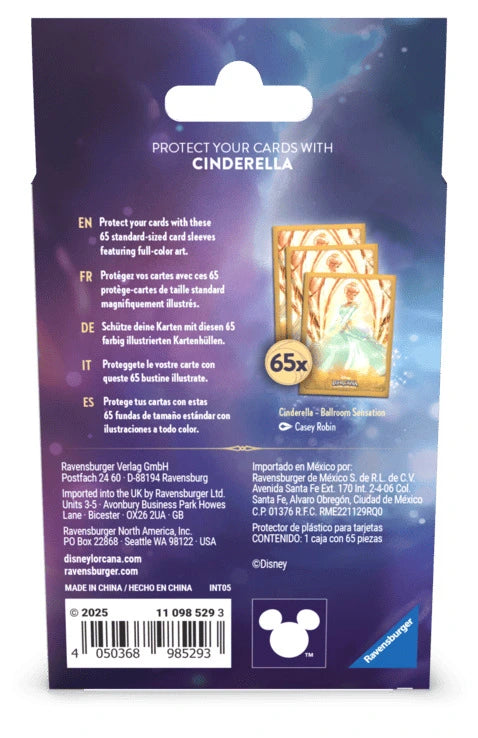 Disney Lorcana Archazia's Island Cinderella Card Sleeves