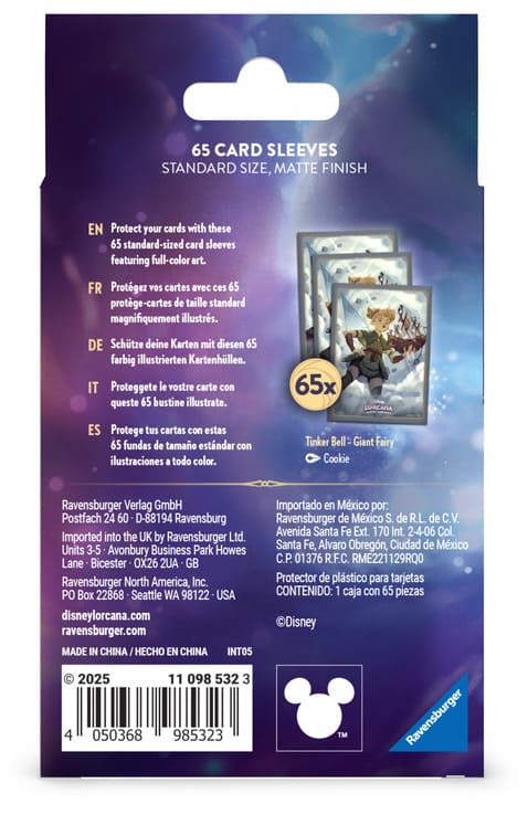 Disney Lorcana Reign of Jafar Tinker Bell Card Sleeves